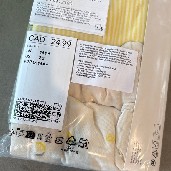 H&M 3 x 5 PACK GIRLS COTTON BOXER BRIEFS - Picture 4 of 8